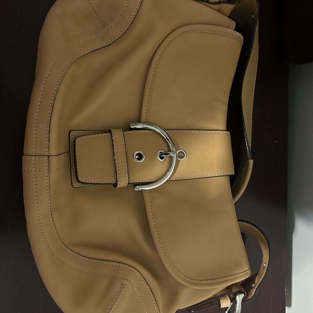 Coach Tan Leather Shoulder Bag - Picture 3 of 3